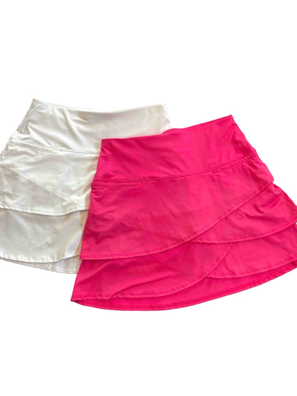 Lucky in Love Scallop Golf Skorts XS (pink & white)